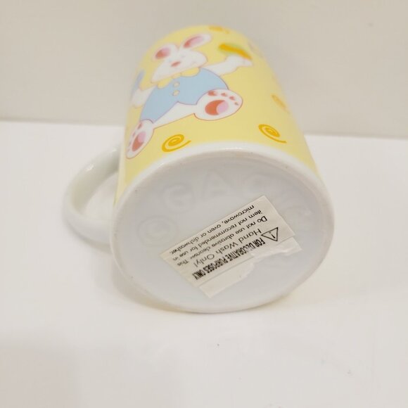 GAC Bunny Ceramic Mug Great American Classics Coffee Tea Rabbit Bloom Cup - Picture 5 of 5